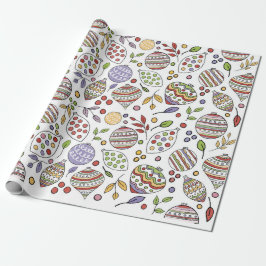 Papel De Presente Ornamentos Festivos