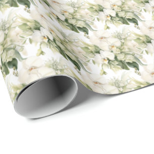 Papel De Presente Orquídeas brancas