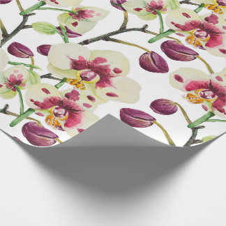 Papel De Presente Orquídeas & floral