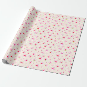 Papel De Presente Orquídeas rosa pastel