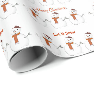 Papel De Presente Os bonecos de neve do inverno deixaram-no nevar