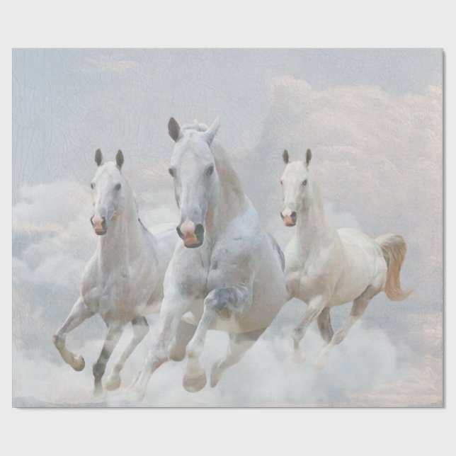 Papel De Presente Os Cavalos (Aberto)