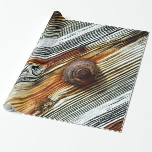 Papel De Presente os conselhos de doca oxidados da madeira lançada
