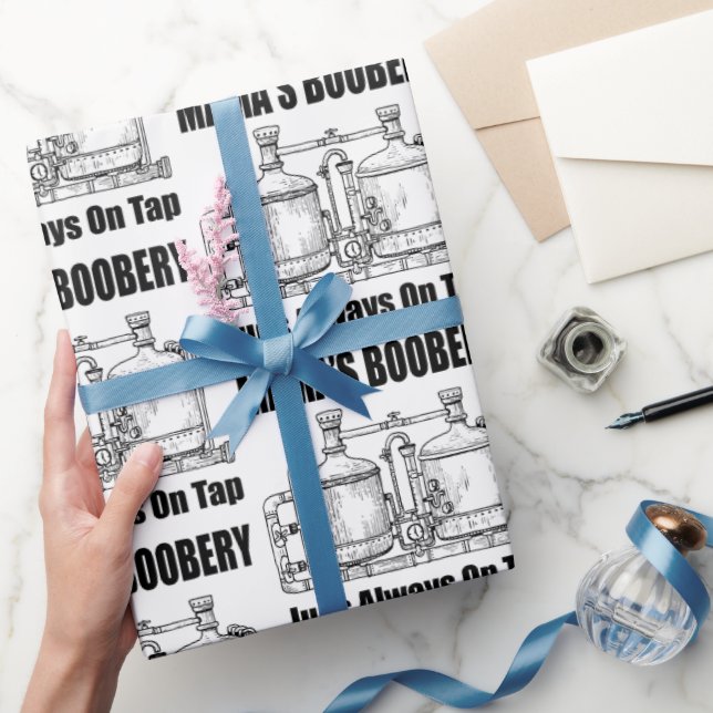 Papel De Presente Os Jugs de Boobery da mamãe sempre tocando (Presentear)