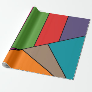 Papel De Presente Os triângulos das listras do MOSAICO coloriram II