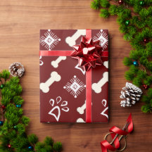 Osso de Cachorro Natal Padrão Floco de Neve