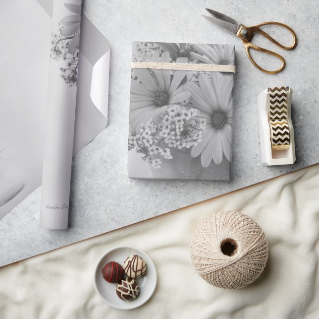 Papel De Presente Osteosperno Rosa (Artesanato)