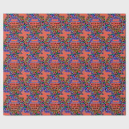 PAPEL DE PRESENTE ÓTIMO DIA GREEN BROWN ORANGE MANDALA