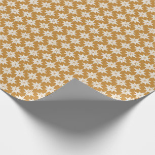 Papel De Presente Ouro amarelo Estrelas Geométricas Mínimas de Gue