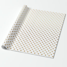 Papel De Presente Ouro Branco Delicar Pequeno Confetti Bolinhas