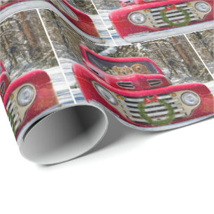 Papel De Presente Ouro Cães de varejo em caminhão vermelho