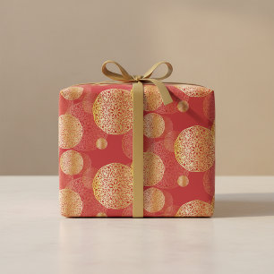 Papel De Presente Ouro Elegante Esplêndido Padrões Orientais