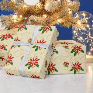 Papel De Presente Ouro Natal