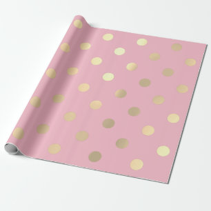 Papel De Presente Ouro Pastel de Champaigne do rosa do rosa das
