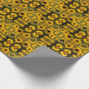 Papel De Presente Ouro Quente Girassóis Horários FELIZES