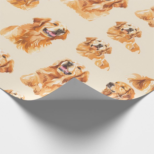 Papel De Presente Ouro Retriever Joy Wraping Paper (Ponta)