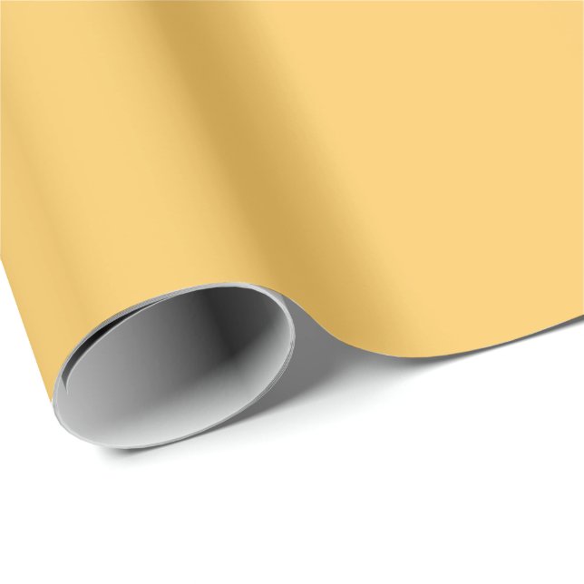Papel De Presente Ouro Samoano Impressão amarelo de cor sólida, enso (Ponta do rolo)