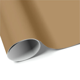 Papel De Presente Ouro Sólido Minimalista Brown #9a6d38