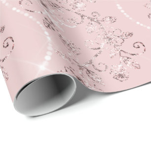 Papel De Presente Ouros Esmagadores Pearl Pó Rosa Rosa VIP