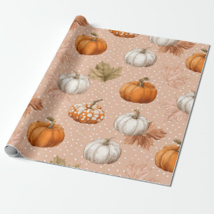 Papel De Presente outono de colheita russa - Pumpkins & Leaves