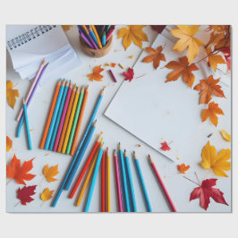 Papel De Presente Outono de Volta às Aulas