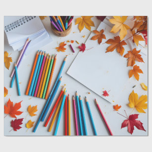 Papel De Presente Outono de Volta às Aulas