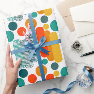 Papel De Presente Ovalas e Círculos