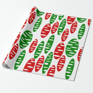 Papel De Presente Ovalos Furados de Natal