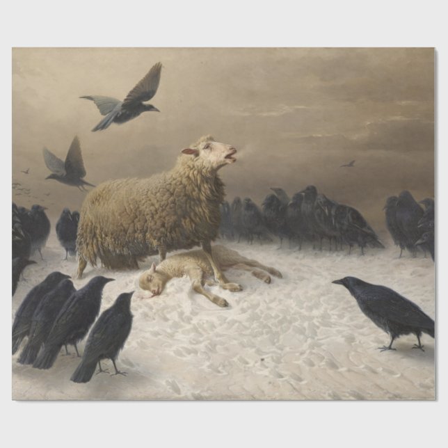 Papel De Presente Ovelha com Morto (Aberto)