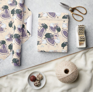 Papel De Presente Ovelha Negra Branca Amor
