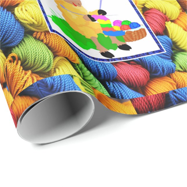 Papel De Presente Ovinos/Dias de as mães de costura (Ponta do rolo)