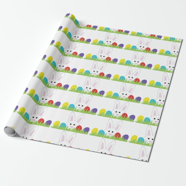 Papel De Presente Ovos Coelhinhos (Desenrolado)