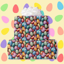 Papel De Presente Ovos de Páscoa Coloridos para Crianças ou Adultos