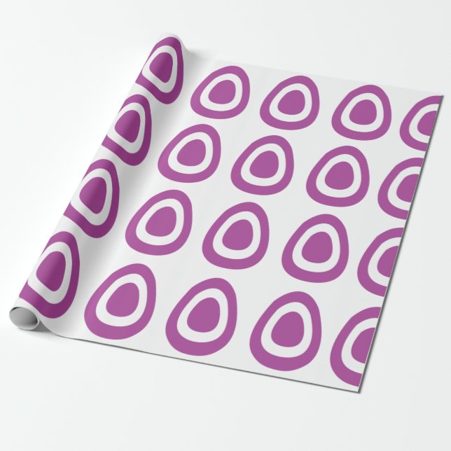 Papel De Presente Ovos de Páscoa Roxos (Desenrolado)