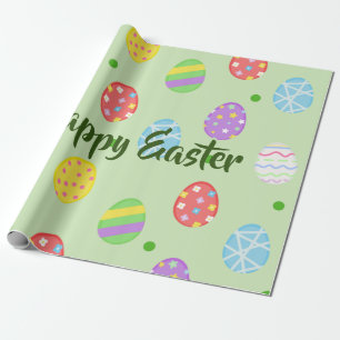 Papel De Presente Ovos Páscoas Festivos      
