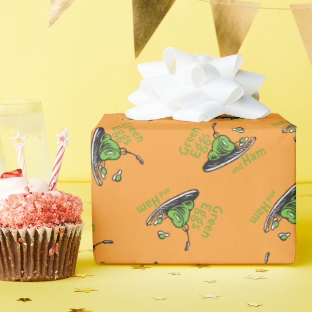 Papel De Presente Ovos Verdes e Presunto Padrão (Festa de aniversário)