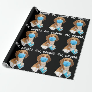 Papel De Presente Ow Cachorro Pessoas Vestindo Presente de Sobressal