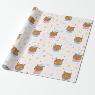 Papel De Presente Owl Pattern