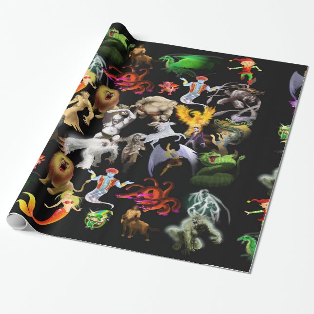 Papel De Presente P é para papel de enrolamento Phoenix (preto) (Desenrolado)