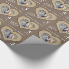 Papel De Presente pacote personalizado de fotos de aniversário de ca
