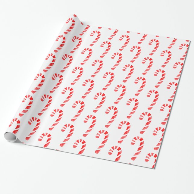 Papel De Presente Padrão 2 de Caneta de Candy de Aquarela (Desenrolado)