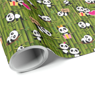 Papel De Presente Padrão 2 do Panda