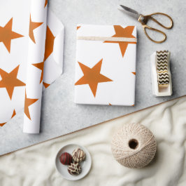 Papel De Presente Padrão 6 de estrelas de ouro