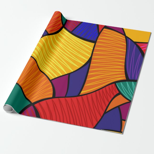 Papel De Presente padrão abstrato (Desenrolado)