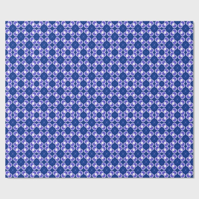 Papel De Presente Padrão Abstrato Azul (Aberto)