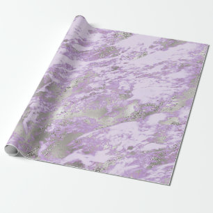 Papel De Presente Padrão Abstrato Chic Roxo Elegante Cinza