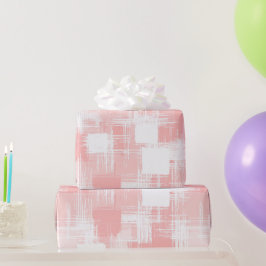 Papel De Presente Padrão Abstrato de Mistura Suave Rosa Bege Pastel