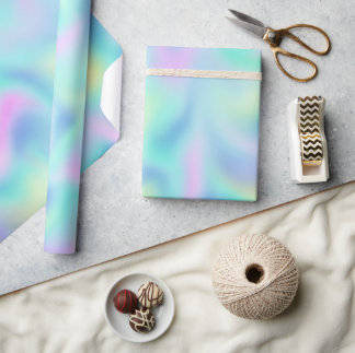 Papel De Presente Padrão Abstrato de Redemoinhos Pastéis Bonitos