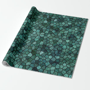 Papel De Presente Padrão Abstrato de Textura de Crosta de Mosaico Oc