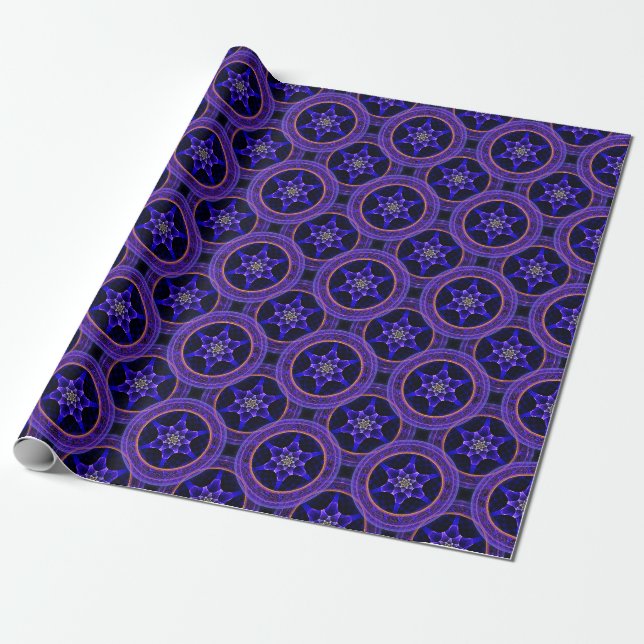 Papel De Presente Padrão Abstrato Floral Moderno Boho Elegante #505 (Desenrolado)